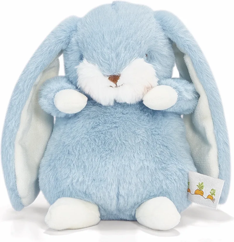 Bunnies By The Bay Nibble Konijn - Knuffeldier - Knuffel voor kinderen - Geborduurde details - 20 cm - Blauw de Sophie la Girafe en Oceaan – photo produit