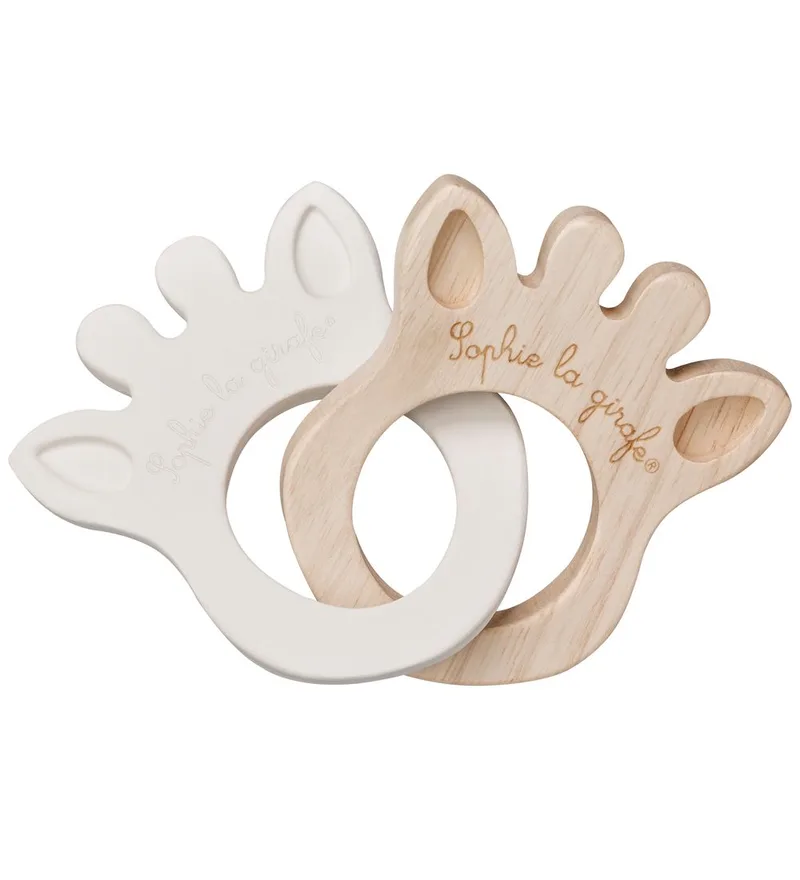 Cadeaubox - So Pure - Bijtring - Rubber/Hout fra Sophie la Girafe – produktbillede