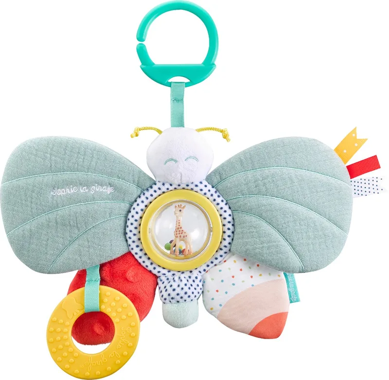 Sophie de giraf Activiteitenvlinder – Zintuiglijk Babyspeelgoed met Bijtring, Rammelaar & Verschillende Texturen – Vanaf 3 Maanden van Sophie la Girafe in Meerkleurig – productfoto