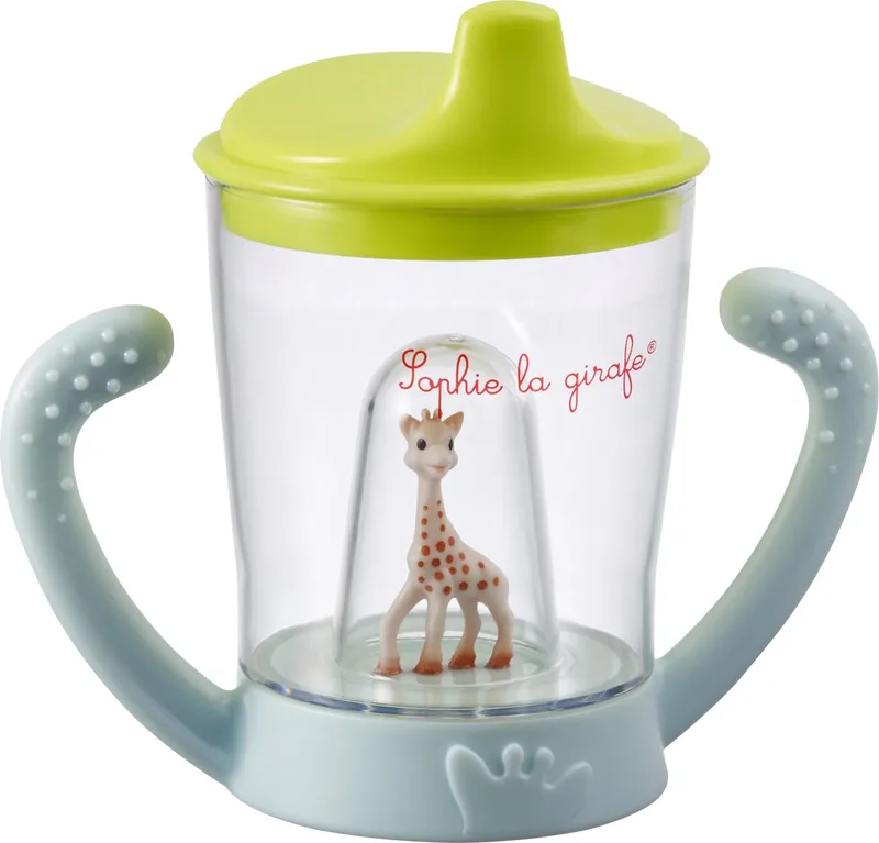 Sophie de giraf Beker - Drinkbeker voor kinderen - Lekvrij - Anti-lek beker - Vanaf 6 maanden - 200 ml - In witte geschenkdoos - Blauw/Groen von Sophie la Girafe in Grün – Produktfoto