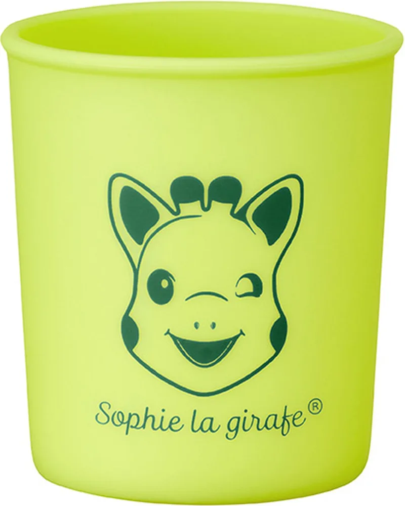 Sophie de giraf Beker - Kinder servies - Drinkbeker - Vaatwasser- en magnetronbestendig - Siliconen - In witte/rode geschenkdoos de Sophie la Girafe en Vert – photo produit