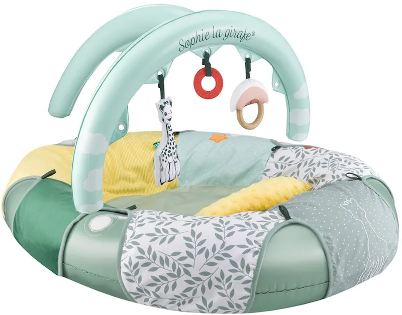 Sophie de Giraf Cocoon’aire – Opblaasbare babygym en Speelplek met Boog, Zacht & Comfortabel, Stimuleert Zintuigen en Motoriek voor Baby’s vanaf 0+ maanden van Sophie la Girafe in Groen – productfoto