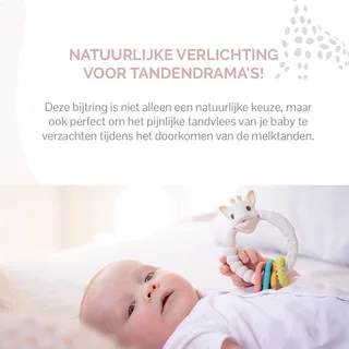 Sophie de giraf Colo'rings - Bijtring - Babyspeelgoed - Kraamcadeau - Babyshower cadeau - 100% natuurlijk rubber - In gerecyled geschenkdoosje met organic katoenen strikje - Vanaf 0 maanden van Sophie la Girafe in Wit – productfoto 4 van 4