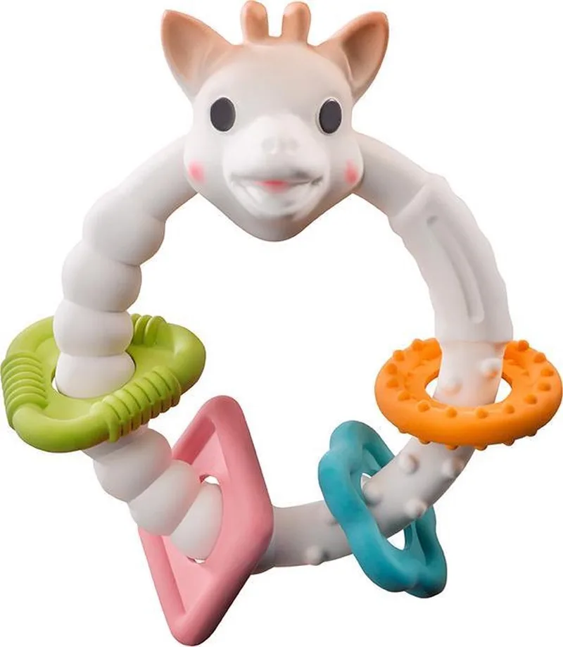 Sophie de giraf Colo'rings - Bijtring - Babyspeelgoed - Kraamcadeau - Babyshower cadeau - 100% natuurlijk rubber - In gerecyled geschenkdoosje met organic katoenen strikje - Vanaf 0 maanden van Sophie la Girafe in Wit – productfoto 1 van 4