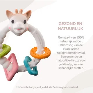 Sophie de giraf Colo'rings - Bijtring - Babyspeelgoed - Kraamcadeau - Babyshower cadeau - 100% natuurlijk rubber - In gerecyled geschenkdoosje met organic katoenen strikje - Vanaf 0 maanden van Sophie la Girafe in Wit – productfoto 2 van 4