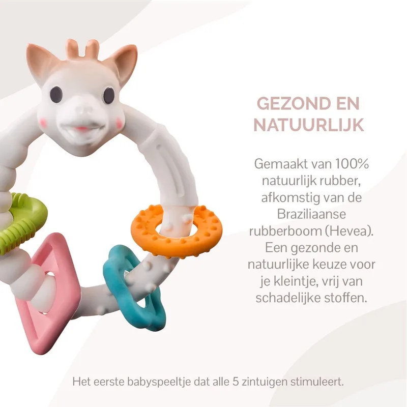 Sophie de giraf Colo'rings - Bijtring - Babyspeelgoed - Kraamcadeau - Babyshower cadeau - 100% natuurlijk rubber - In gerecyled geschenkdoosje met organic katoenen strikje - Vanaf 0 maanden van Sophie la Girafe in Wit – productfoto 2 van 4