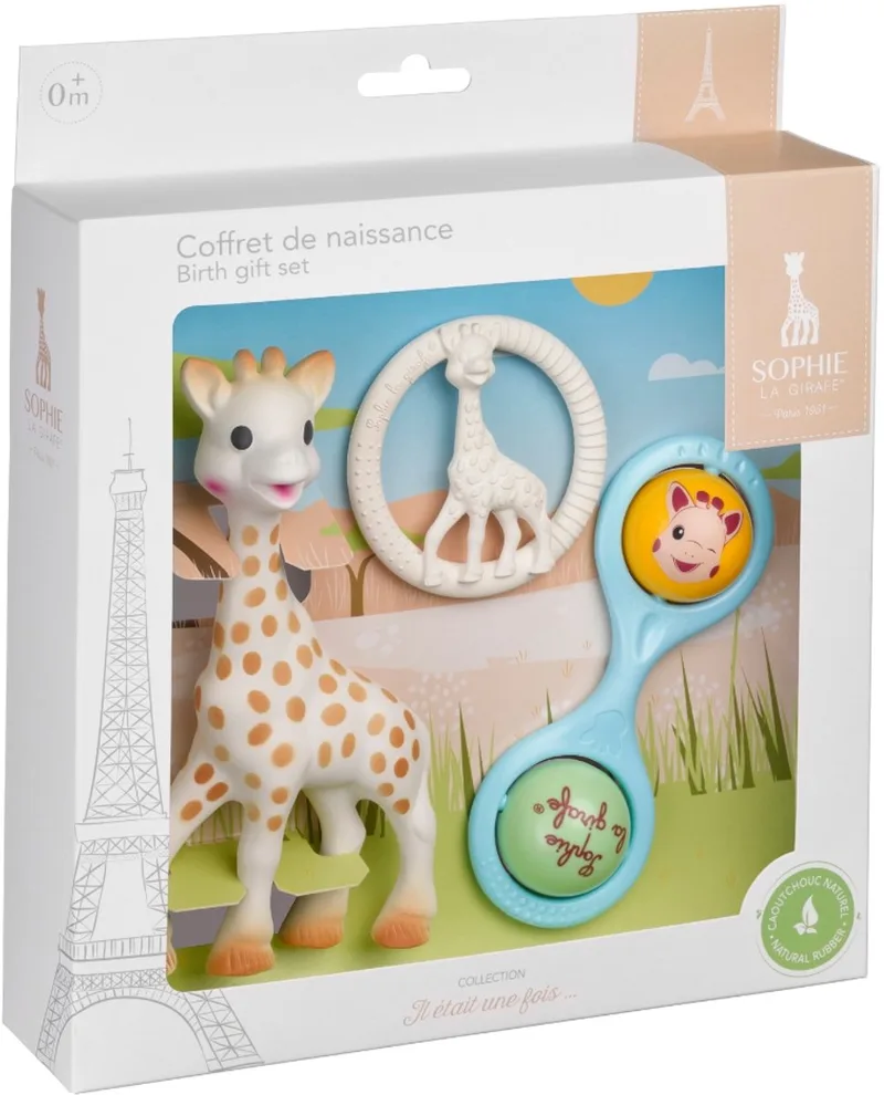 Sophie de giraf geboorteset met bijtring en Twist rammelaar - baby cadeauset vanaf 0 maanden - kraamcadeau van Sophie la Girafe in Meerkleurig – productfoto