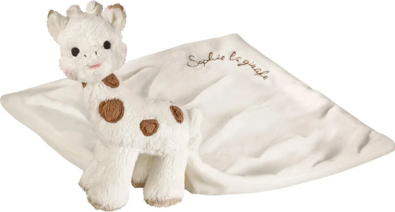 Sophie de giraf knuffeldoekje Chérie - Babyknuffel - Baby knuffeldoekje - Kraamcadeau - Babyshower cadeau - In luxe wit/beige geschenkdoos - Vanaf 0 maanden - 25 x 25 cm de Sophie la Girafe en Beige – photo produit