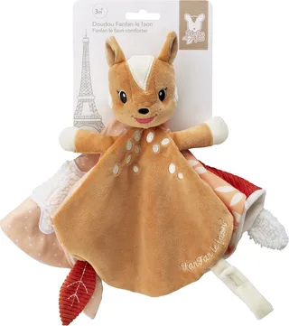 Sophie de giraf knuffeldoekje Fanfan het hertje - Baby Knuffeldoekje - Kraamcadeau - Babyshower cadeau - Vanaf 0 maanden - 15 x 15 cm by Sophie la Girafe in Brown – product photo 4 of 4