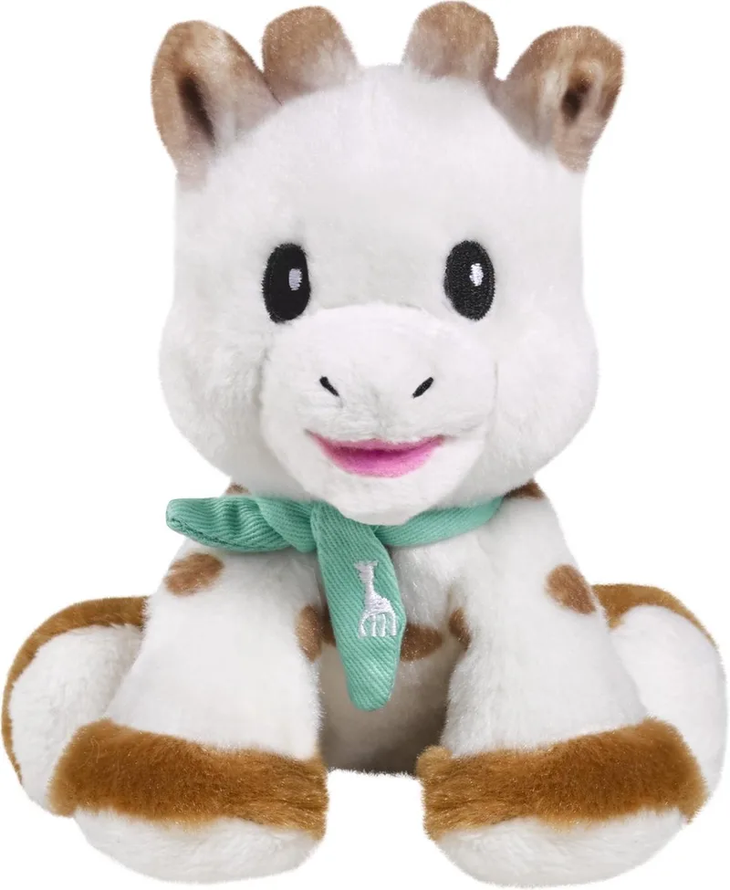 Sophie de giraf Mini Knuffel - Knuffeldier - Machinewasbaar - Verzwaarde poten - Vanaf 0 maanden - 14x8x16.5 cm - Microvelours van Sophie la Girafe in Wit – productfoto