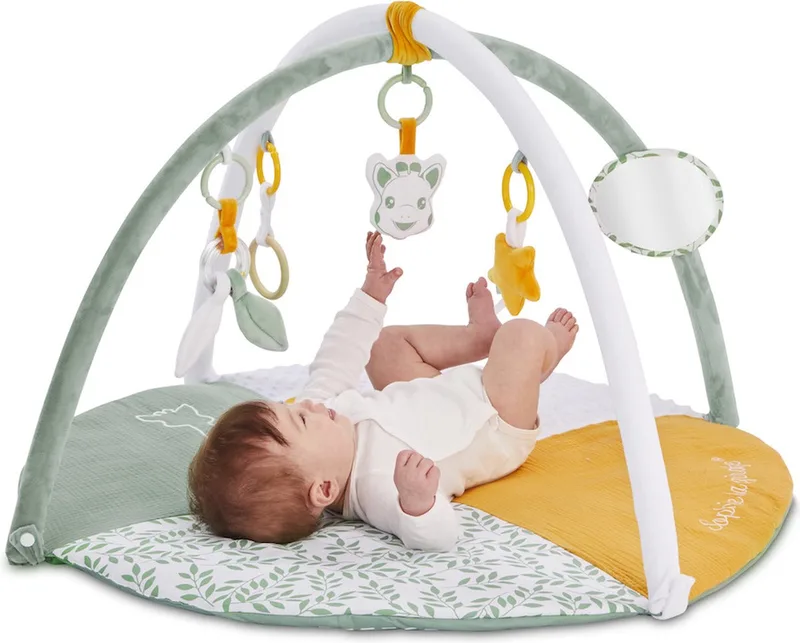 Sophie de giraf Reverso Activity & Foto speelkleed - Babygym - Speelmat - Machinewasbaar - Vanaf 0 maanden - 50 x 90 x 90 cm - Groen/Geel/Wit van Sophie la Girafe in Groen – productfoto
