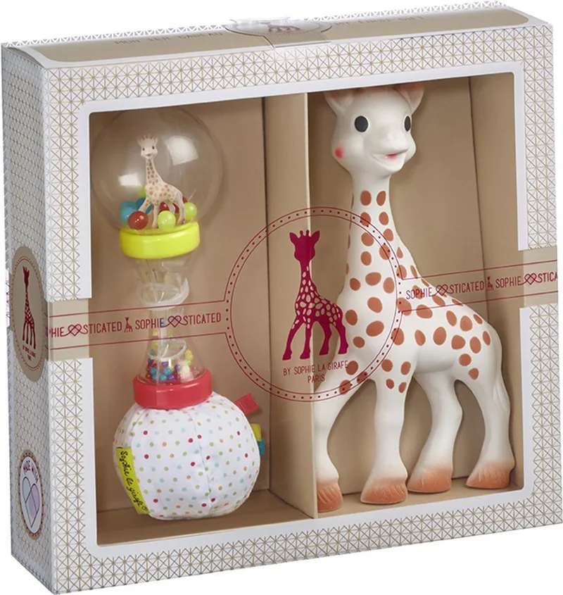 Sophie de giraf Sophiesticated Cadeauset - Baby speelgoed - Sophie de giraf & Maracas rammelaar - Kraamcadeau – Babyshower cadeau - 4-Delig van Sophie la Girafe in Sophie de giraf – productfoto