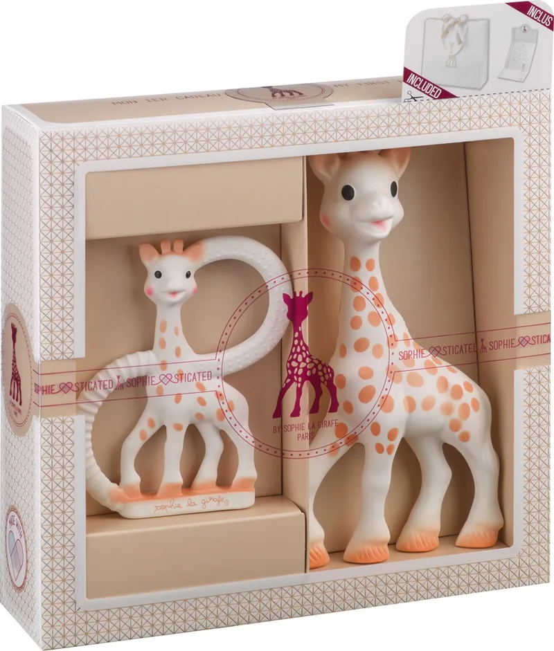 Sophie de giraf Sophiesticated Cadeauset - Baby speelgoed - Sophie de giraf & So Pure bijtring - Kraamcadeau – Babyshower cadeau - 4-Delig van Sophie la Girafe in Sophie de giraf – productfoto