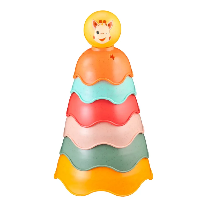 Sophie de giraf Stapelset – 6-delige Stapeltoren met Dieren & Cijfers – Educatief Babyspeelgoed – Vanaf 6M by Sophie la Girafe in Multicolour – product photo 2 of 3