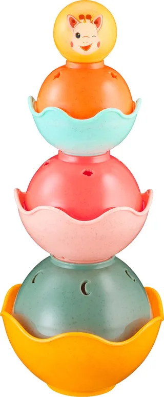 Sophie de giraf Stapelset – 6-delige Stapeltoren met Dieren & Cijfers – Educatief Babyspeelgoed – Vanaf 6M by Sophie la Girafe in Multicolour – product photo 1 of 3