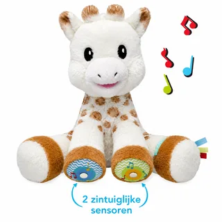 Sophie de giraf Touch & Music Knuffel - Kinderspeelgoed met geluid - Kraamcadeau - Babyshower cadeau - Vanaf 10 maanden - 3 Melodieën - Inclusief batterijen von Sophie la Girafe in Beige – Produktfoto 3 von 4