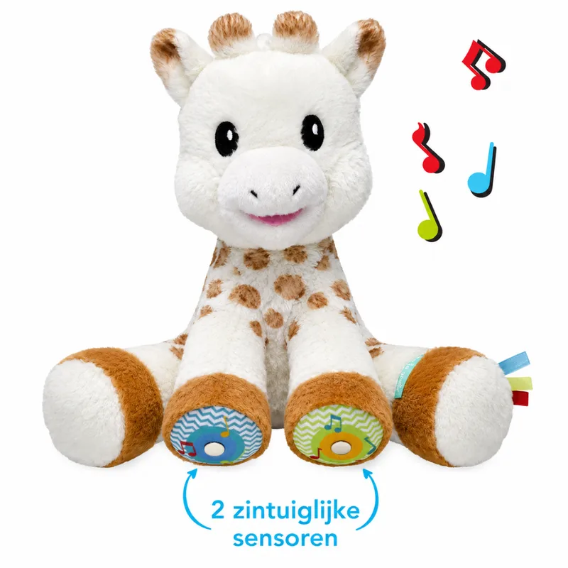 Sophie de giraf Touch & Music Knuffel - Kinderspeelgoed met geluid - Kraamcadeau - Babyshower cadeau - Vanaf 10 maanden - 3 Melodieën - Inclusief batterijen von Sophie la Girafe in Beige – Produktfoto 3 von 4