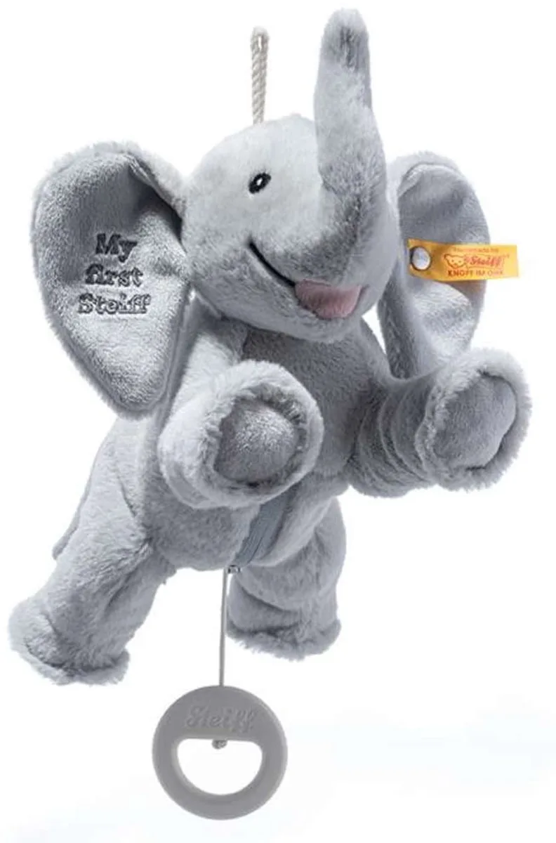 Ellie olifant speeldoos 25 cm. EAN 242731 de Steiff en Gris – photo produit