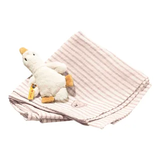 Geschenkset Gilda Gans Greifling und Spucktuch van Steiff in Beige, 20 × 14 × 5 mm – productfoto 1 van 3