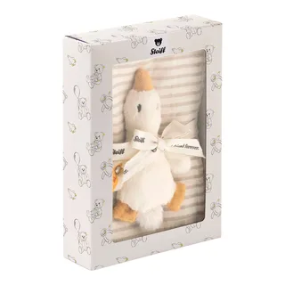 Geschenkset Gilda Gans Greifling und Spucktuch van Steiff in Beige, 20 × 14 × 5 mm – productfoto 2 van 3