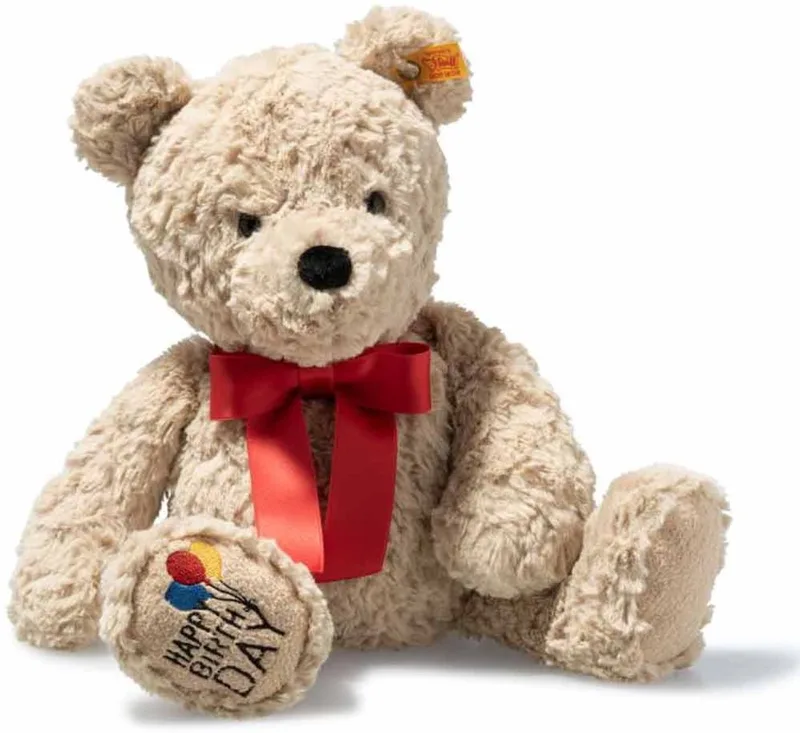 Jimmy Teddybeer Happy Birthday 35 cm. EAN 114069 by Steiff in Beige – product photo