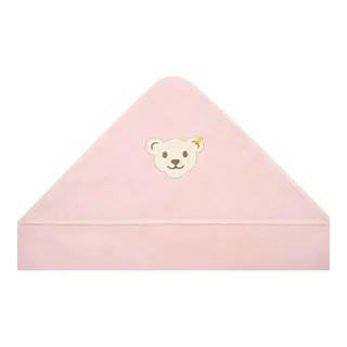 Kapuzen-Badetuch Frottee Bär 95x100 cm von Steiff in Rosa – Produktfoto 2 von 3