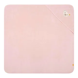 Kapuzen-Badetuch Frottee Bär 95x100 cm von Steiff in Rosa – Produktfoto 1 von 3