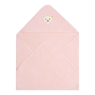 Kapuzen-Badetuch Frottee Bär 95x100 cm von Steiff in Rosa – Produktfoto 3 von 3