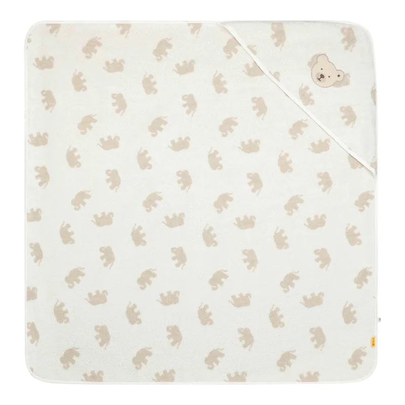 Kapuzenbadetuch Frottee Bär Elefanten by Steiff in White – product photo 1 of 2