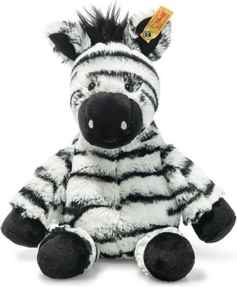 knuffel Soft Cuddly Friends zebra Zora, wit/zwart fra Steiff i Hvid – produktbillede