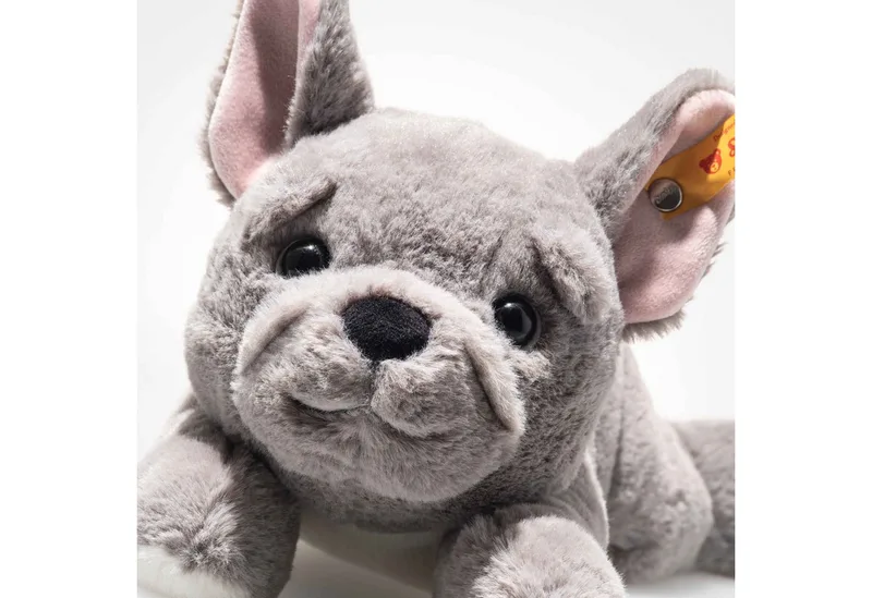 Kuscheltier Brie Französische Bulldogge fra Steiff i Grå – produktbillede 4 af 4