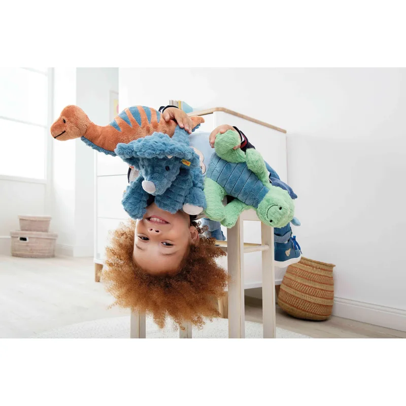 Kuscheltier Dixi Triceratops 28cm van Steiff in Blauw, 28 × 18 × 16 mm – productfoto 1 van 2