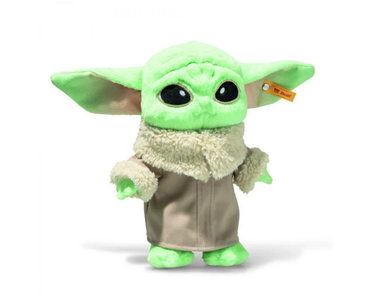 Kuscheltier Kuscheltier Soft Cuddly Friends Star Wars Grogu Grün (25cm) fra Steiff – produktbillede