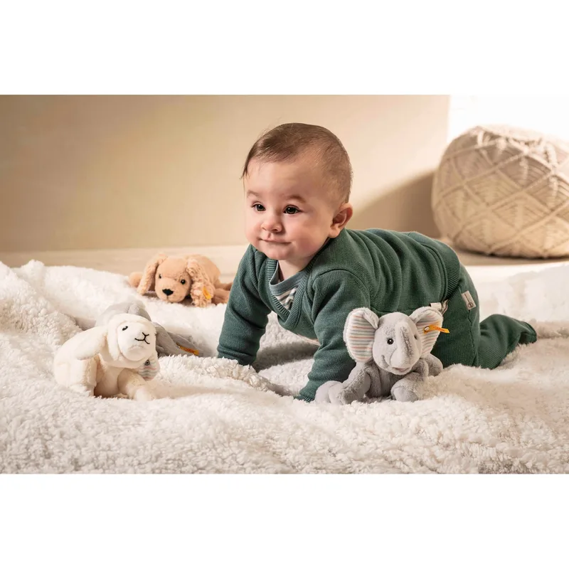 Knuffel olifant Floppy Trampili Soft Cuddly Friends 20 cm van Steiff in Grijs, 20 × 19 × 9 mm – productfoto