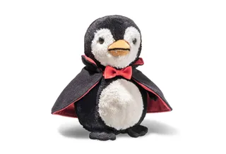 Kuscheltier Steiff Pinguin Nibble der Vampir 15 cm schwarz/weiß/rot stehend 057199 by Steiff – product photo 3 of 5