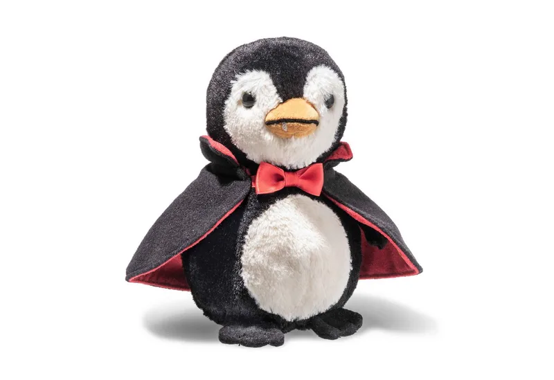 Kuscheltier Steiff Pinguin Nibble der Vampir 15 cm schwarz/weiß/rot stehend 057199 by Steiff – product photo 3 of 5