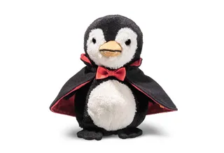 Kuscheltier Steiff Pinguin Nibble der Vampir 15 cm schwarz/weiß/rot stehend 057199 by Steiff – product photo 2 of 5
