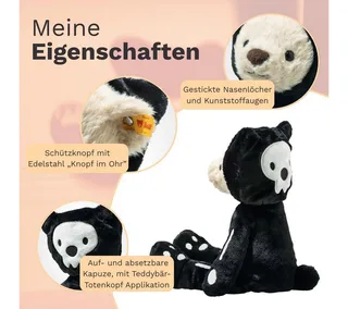 Kuscheltier Steiff Plüschtier Bär Teddybär Kuscheltier Mr. Bones 34 cm fra Steiff i Sort – produktbillede 2 af 3