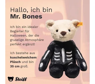 Kuscheltier Steiff Plüschtier Bär Teddybär Kuscheltier Mr. Bones 34 cm fra Steiff i Sort – produktbillede 3 af 3