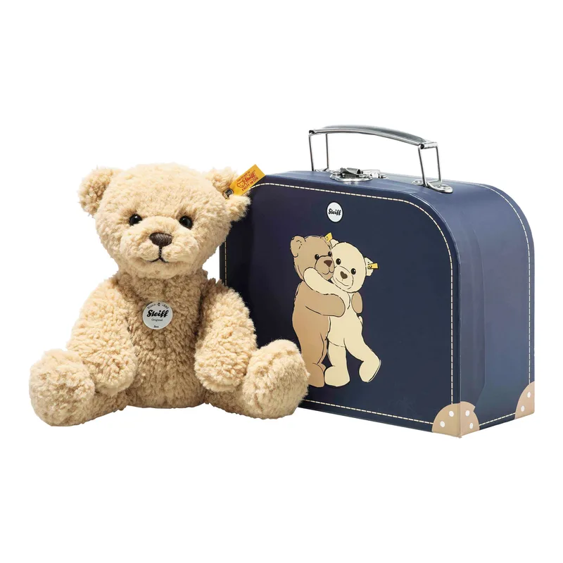 Kuscheltier Teddybär Ben 21 cm im Koffer by Steiff in Beige, 21 × 15,5 × 9,5 mm – product photo