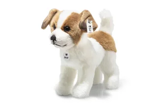 Kuscheltier Terrie Hund, 17 cm, weiß/braun, stehend fra Steiff i Hvid – produktbillede 1 af 4