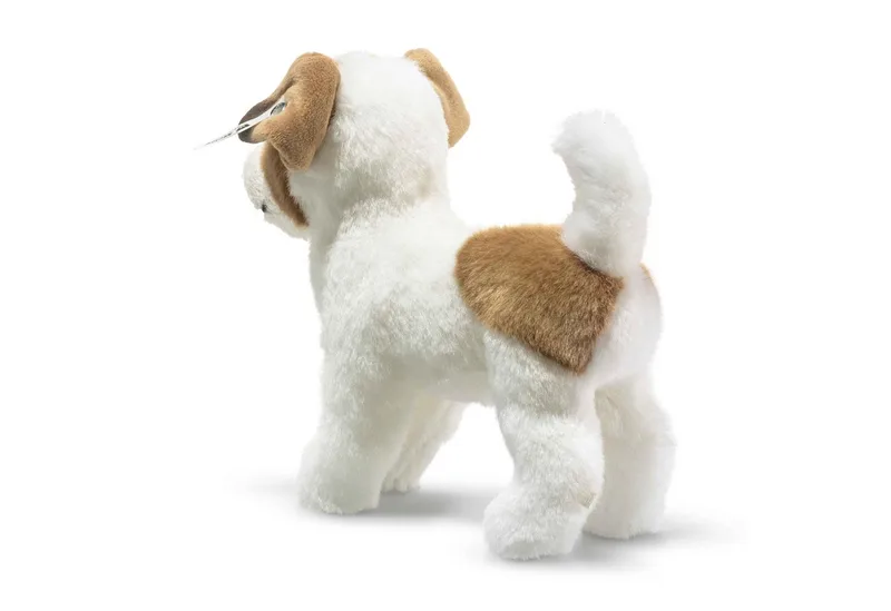 Kuscheltier Terrie Hund, 17 cm, weiß/braun, stehend fra Steiff i Hvid – produktbillede 3 af 4