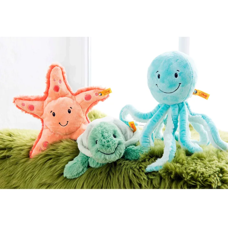 Kuscheltier Tuggy Schildkröte Soft Cuddly Friends 27cm de Steiff en Vert, 270 × 210 × 110 mm – photo produit 3 sur 3