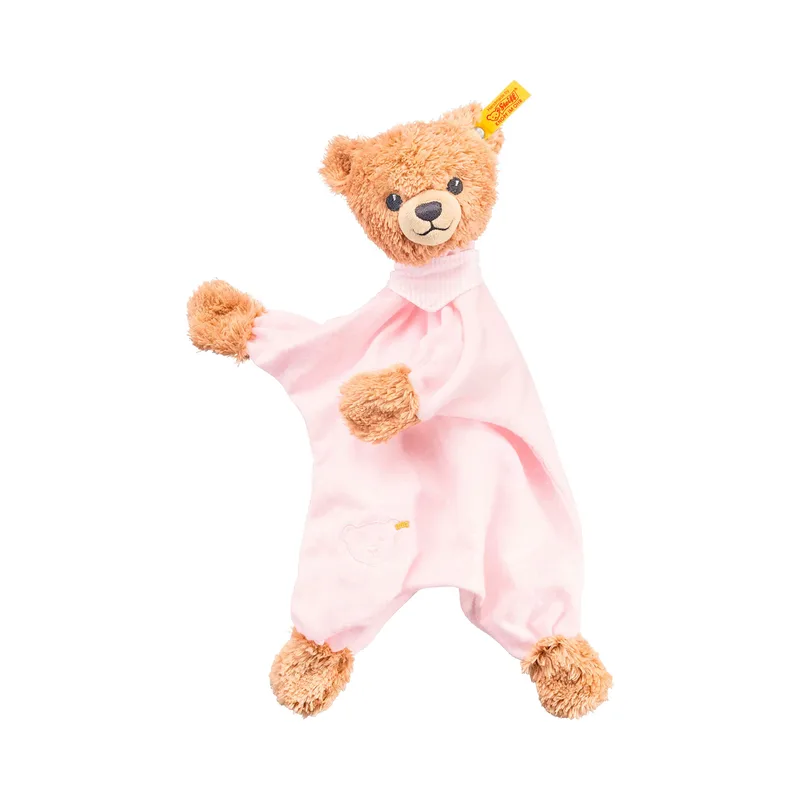 Schmusetuch Schlaf-gut Bär von Steiff in Rosa, 300 × 80 × 350 mm – Produktfoto