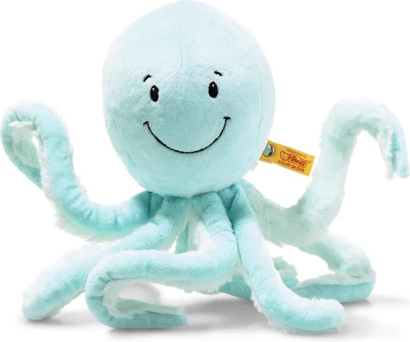 Soft Cuddly Friends Octopus Ockto - knuffel voor kinderen van Steiff in Turquoise – productfoto