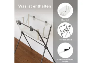 Babybadewanne Flexi Bath® mit Stand von Stokke in Beige – Produktfoto 5 von 5