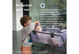 Babybadewanne Flexi Bath® mit Stand von Stokke in Beige – Produktfoto 3 von 5