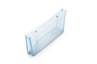 Flexi Bath met ondersteuning voor pasgeborenen - Duurzaam en gemakkelijk op te bergen - Handig voor thuis of op reis - Voor baby’s en kleuters en tot 4 jaar van Stokke in Ocean Blue – productfoto 4 van 4