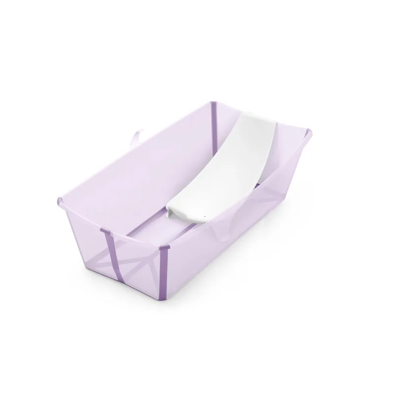 Flexibath Bundle Badewanne XL inkl. Badewannensitz Newborn Support van Stokke in Lila – productfoto