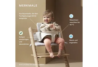 Hochstuhlauflage Kissen für den Kinderhochstuhl Tripp Trapp und Baby Set by Stokke in Grey – product photo 2 of 5